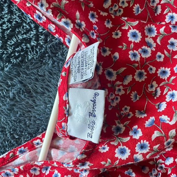 Bobbie Brooks Vintage Red Floral Sundress - Picture 3 of 3